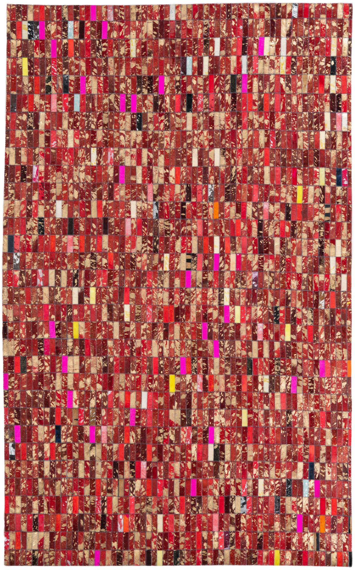 5' x 7' 10 Cowhide Leather Rug