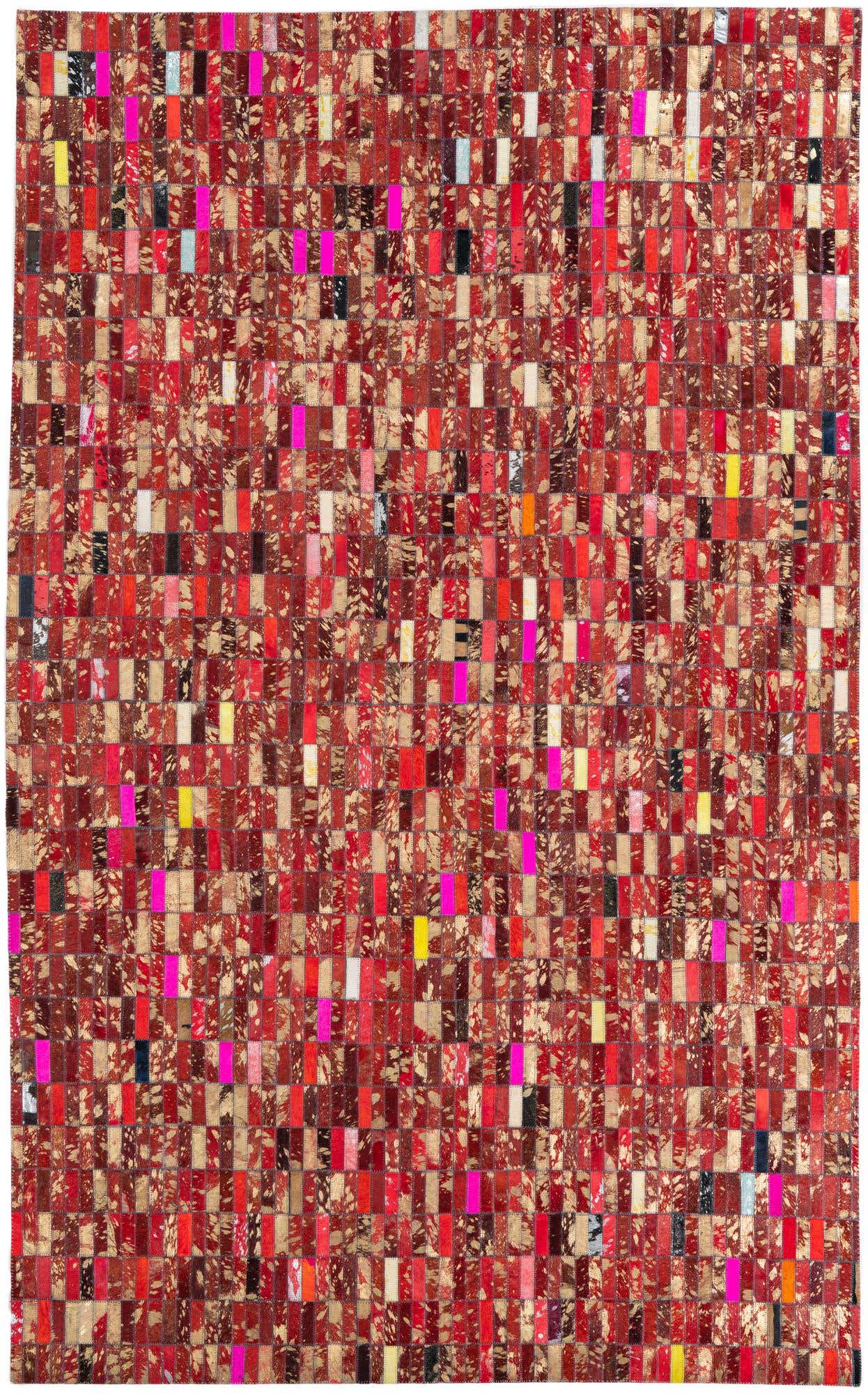 5' x 7' 10 Cowhide Leather Rug