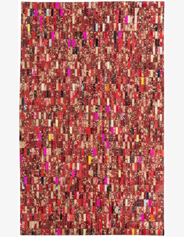 5' x 7' 10 Cowhide Leather Rug