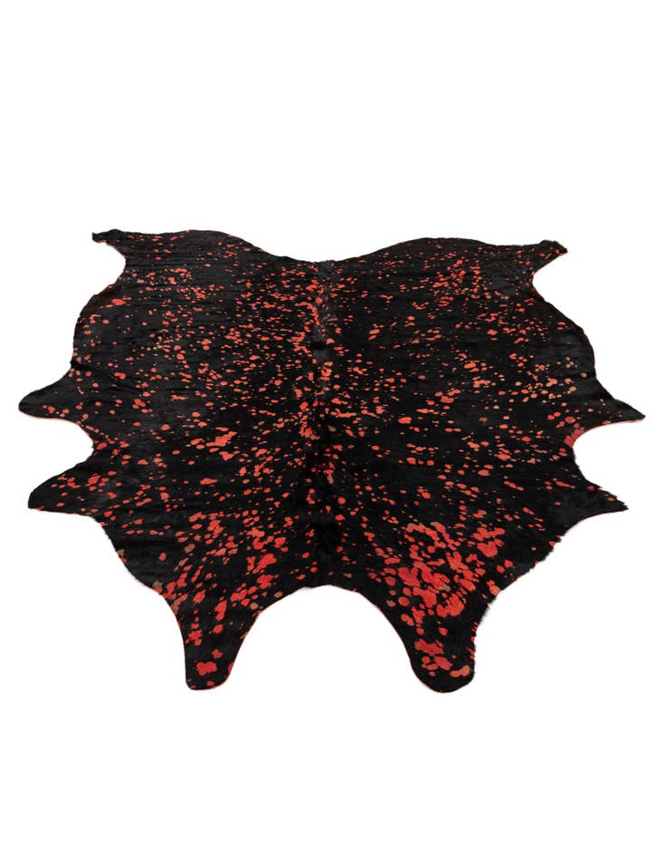 Detail image of 6' 3 x 7' Cowhide Leather Rug