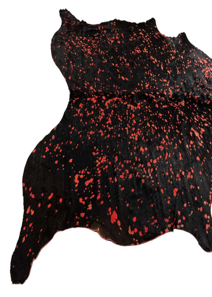 6' 3 x 7' Cowhide Leather Rug