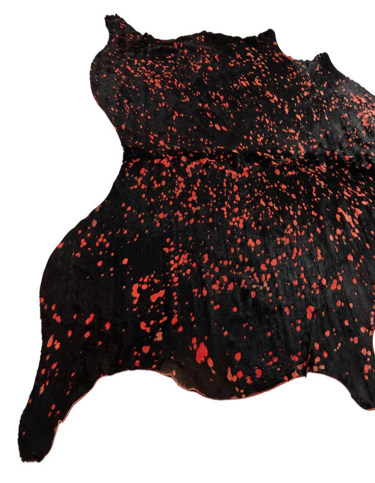 Detail image of 6' 3 x 7' Cowhide Leather Rug