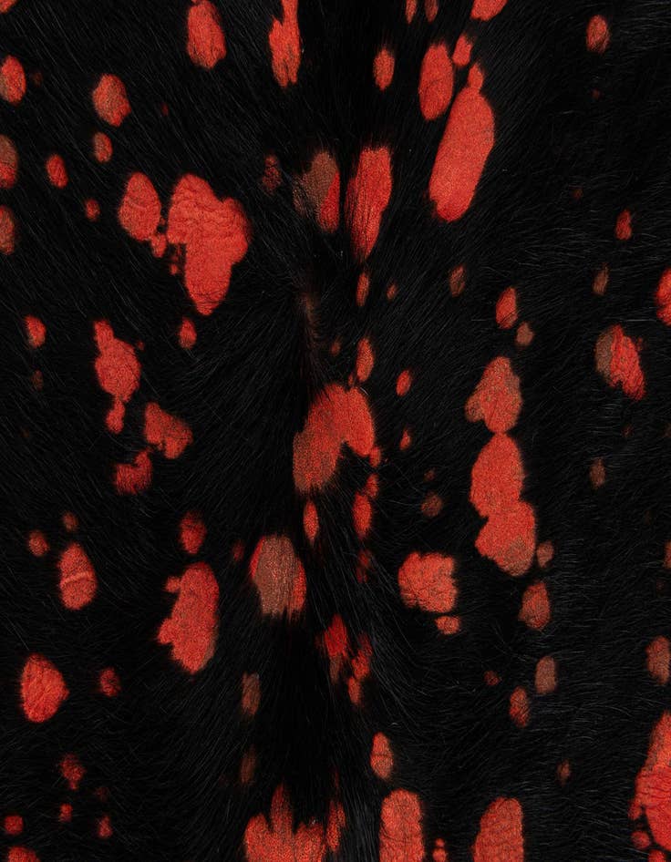 Detail image of 6' 3 x 7' Cowhide Leather Rug