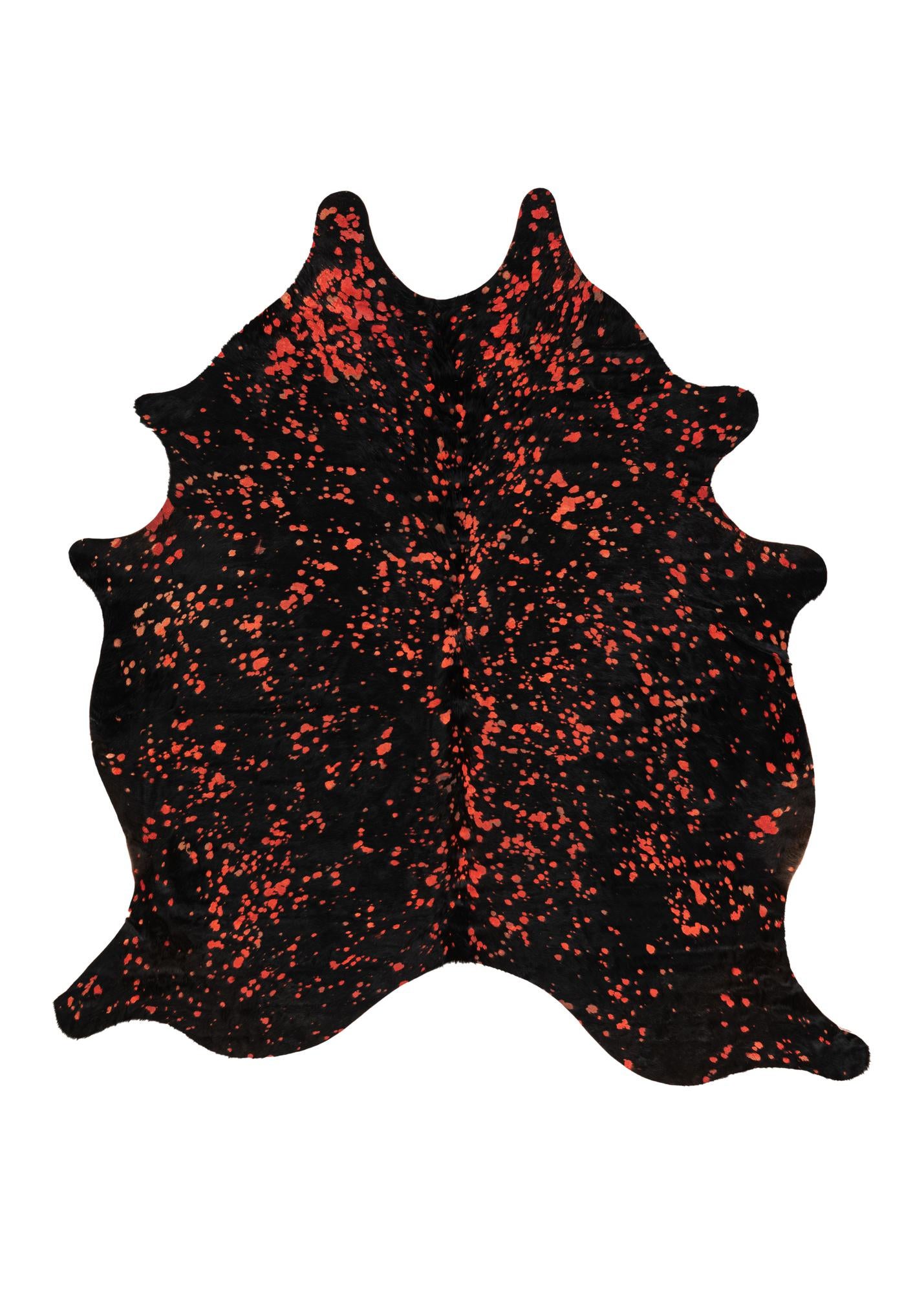 6' 3 x 7' Cowhide Leather Rug