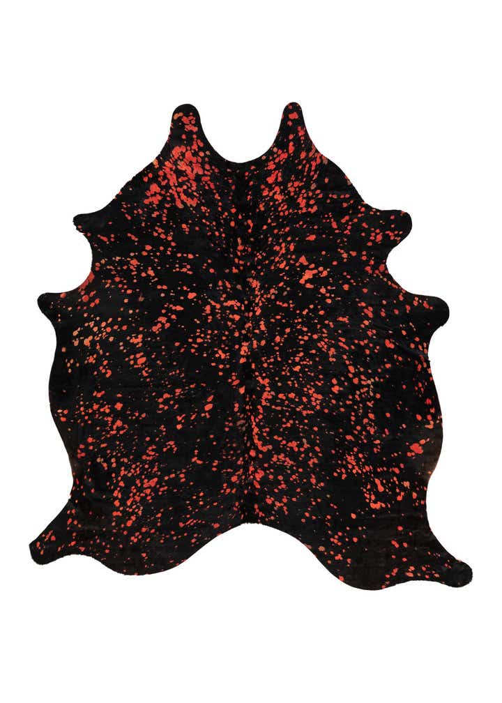 6' 3 x 7' Cowhide Leather Rug