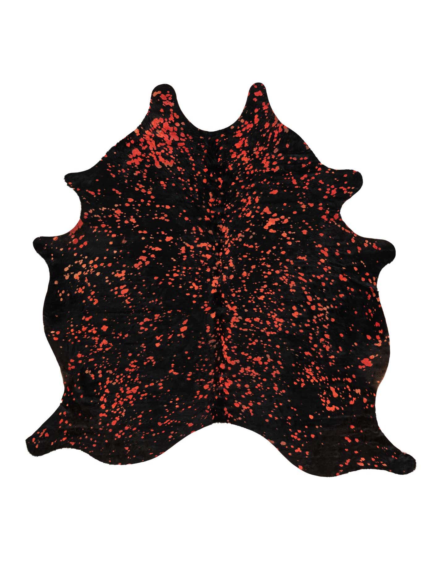 6' 3 x 7' Cowhide Leather Rug