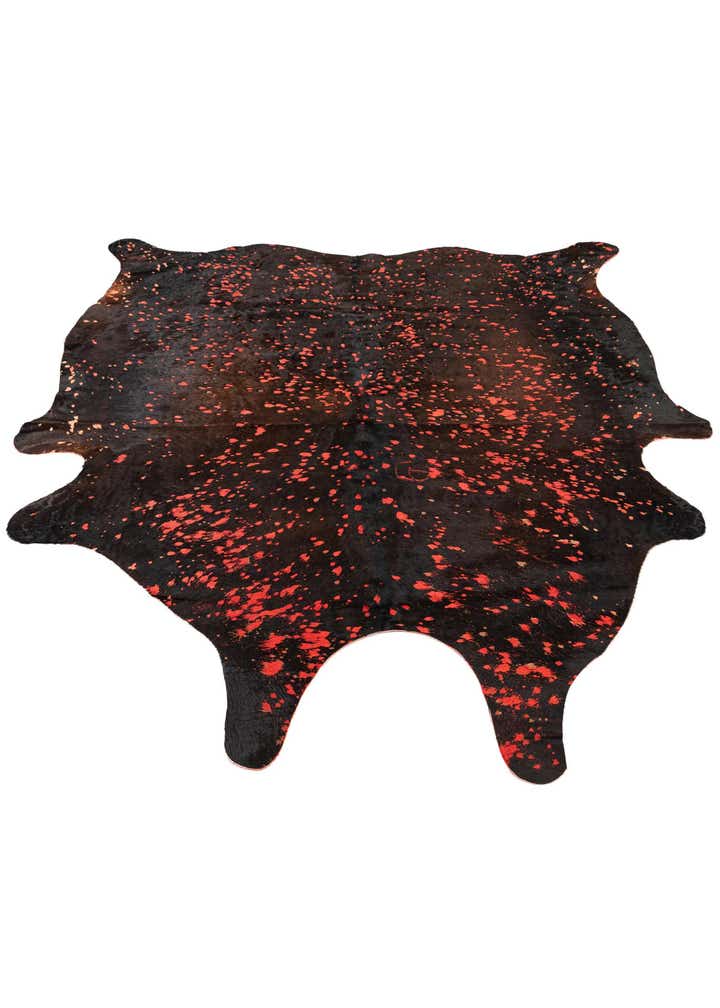 6' 2 x 7' 9 Cowhide Leather Rug