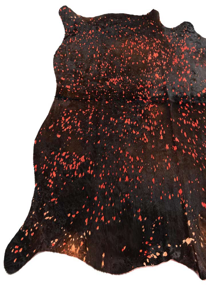 6' 2 x 7' 9 Cowhide Leather Rug