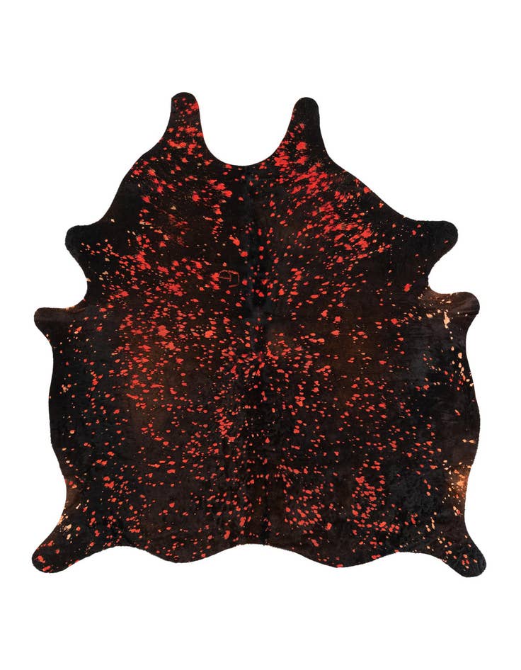 Detail image of 6' 2 x 7' 9 Cowhide Leather Rug