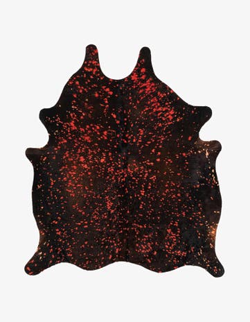 6' 2 x 7' 9 Cowhide Leather Rug