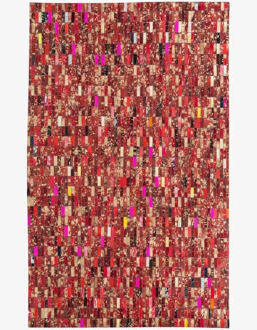 5' x 7' 10 Cowhide Leather Rug