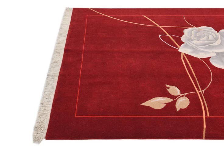 Detail image of 5' 7 x 7' 10 Hand Knotted Darya Wool Rug