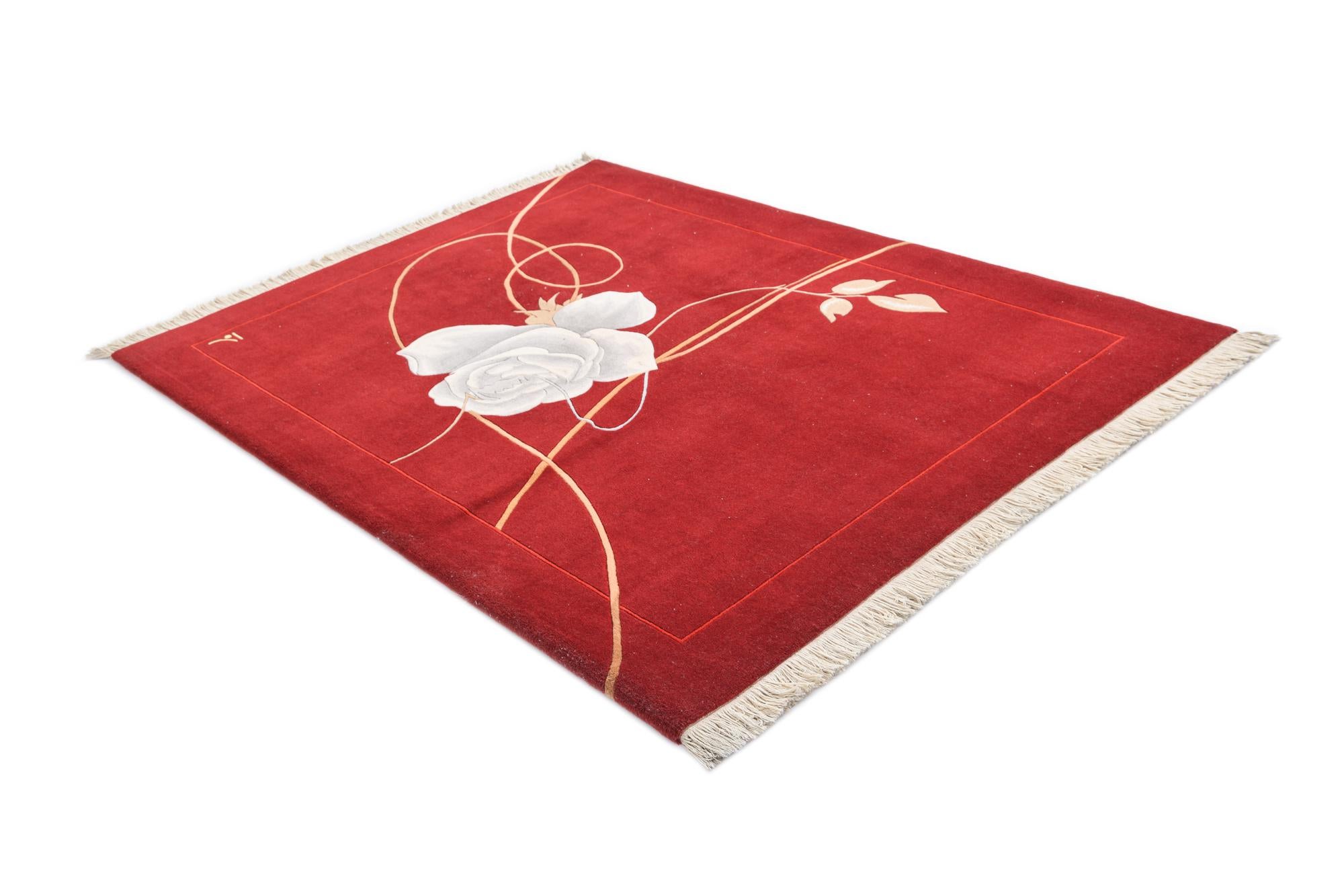 4' 11 x 6' 8 Hand Knotted Darya Wool Rug