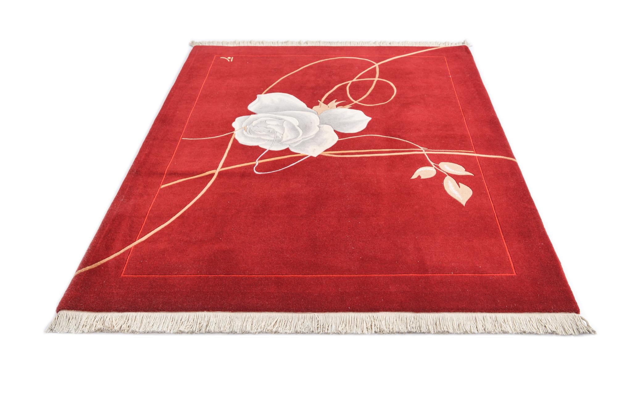 4' 11 x 6' 8 Hand Knotted Darya Wool Rug