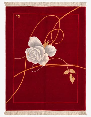 4' 11 x 6' 7 Hand Knotted Darya Wool Rug