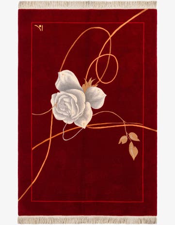 4' x 5' 11 Hand Knotted Darya Rug