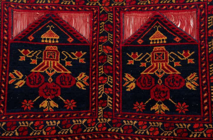 1' 8 x 4' 11 Hand Knotted Door surround Wool Rug