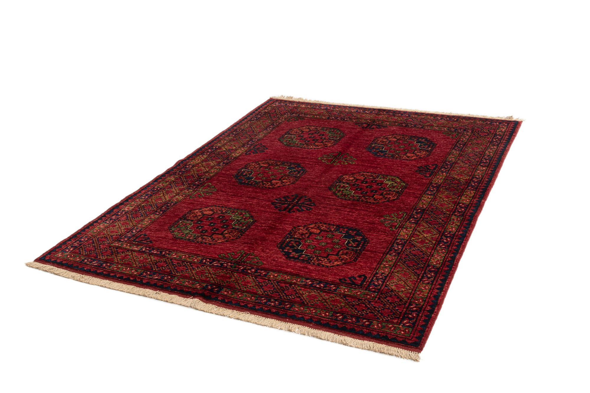 5' 1 x 6' 9 Ersari Afghan Wool Rug