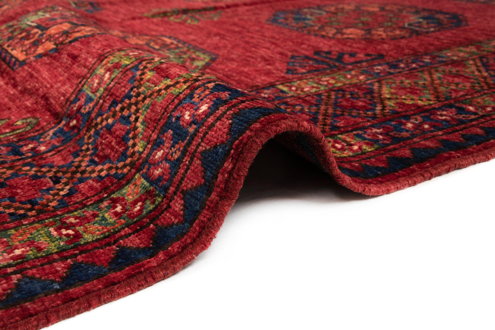 5' 1 x 6' 9 Ersari Afghan Wool Rug