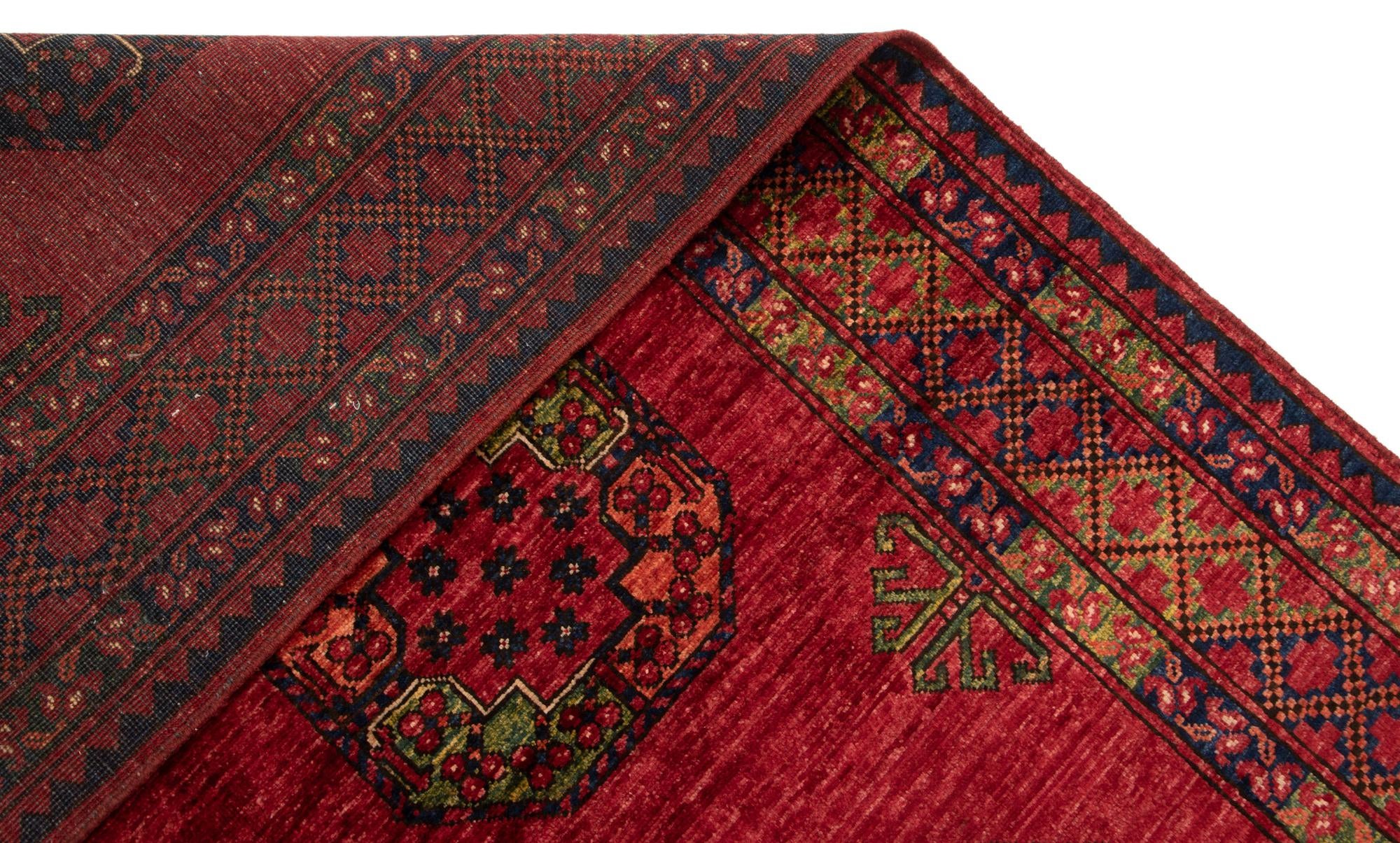 5' 1 x 6' 9 Ersari Afghan Wool Rug