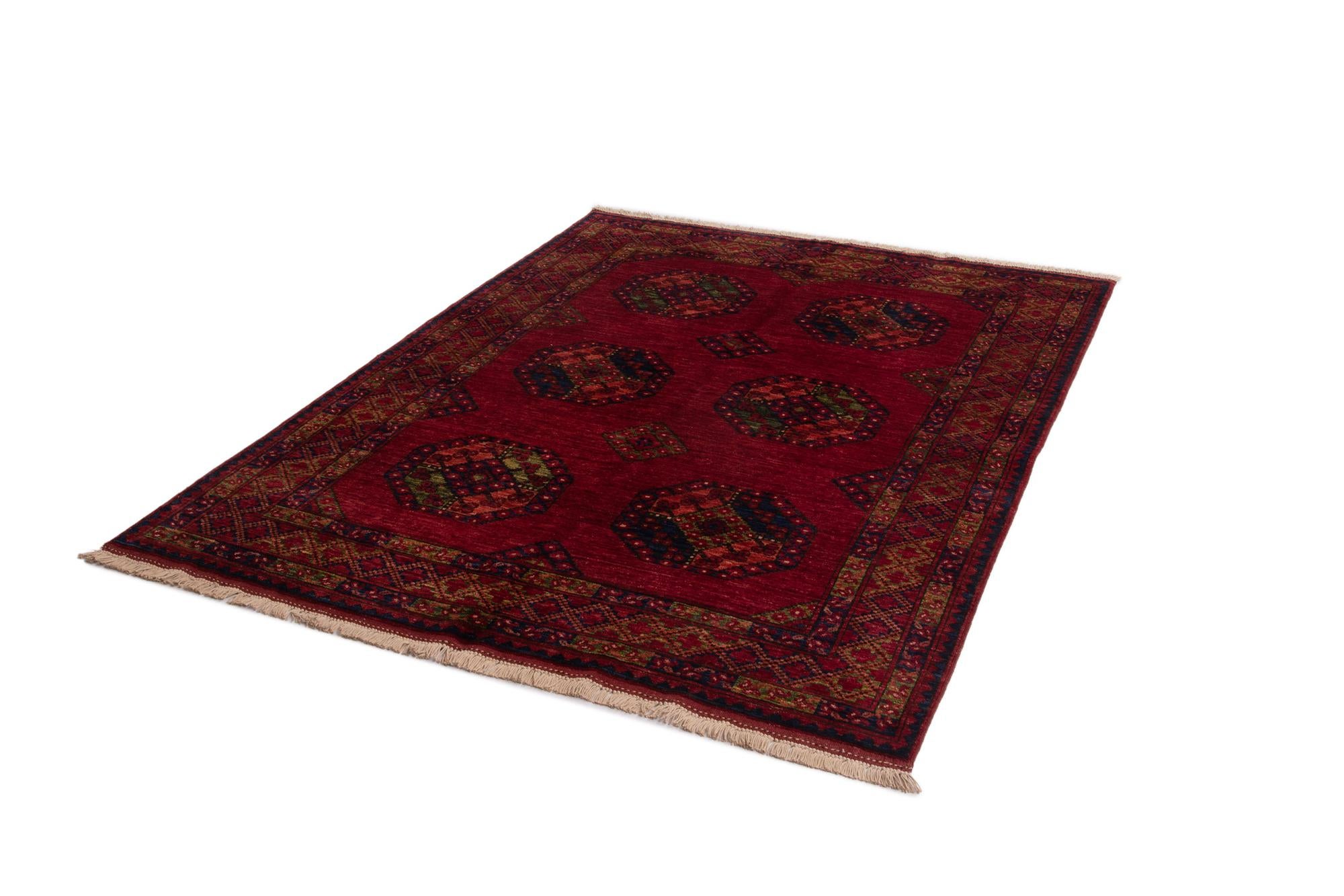 4' 11 x 6' 6 Ersari Afghan Wool Rug