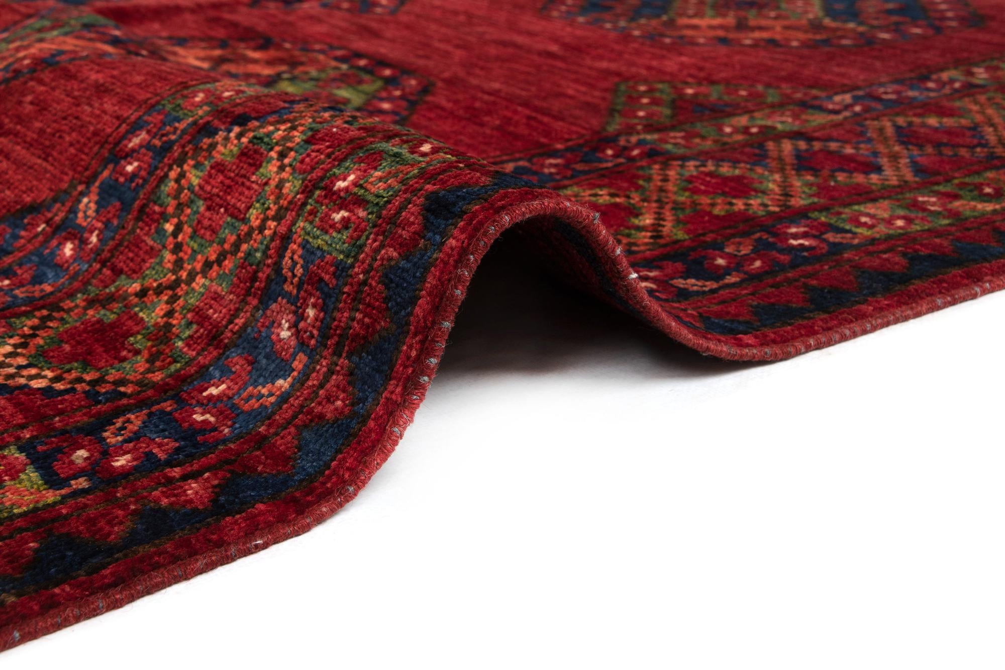 4' 11 x 6' 6 Ersari Afghan Wool Rug