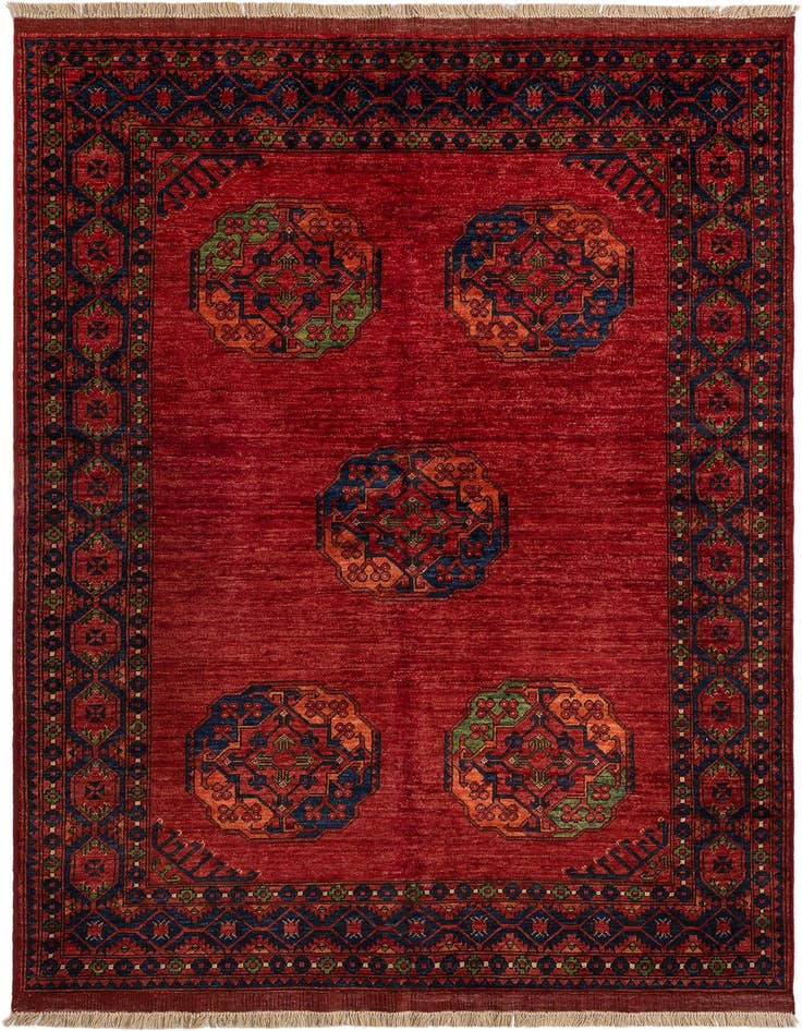 Detail image of 5' x 7' Ersari Afghan Wool Rug