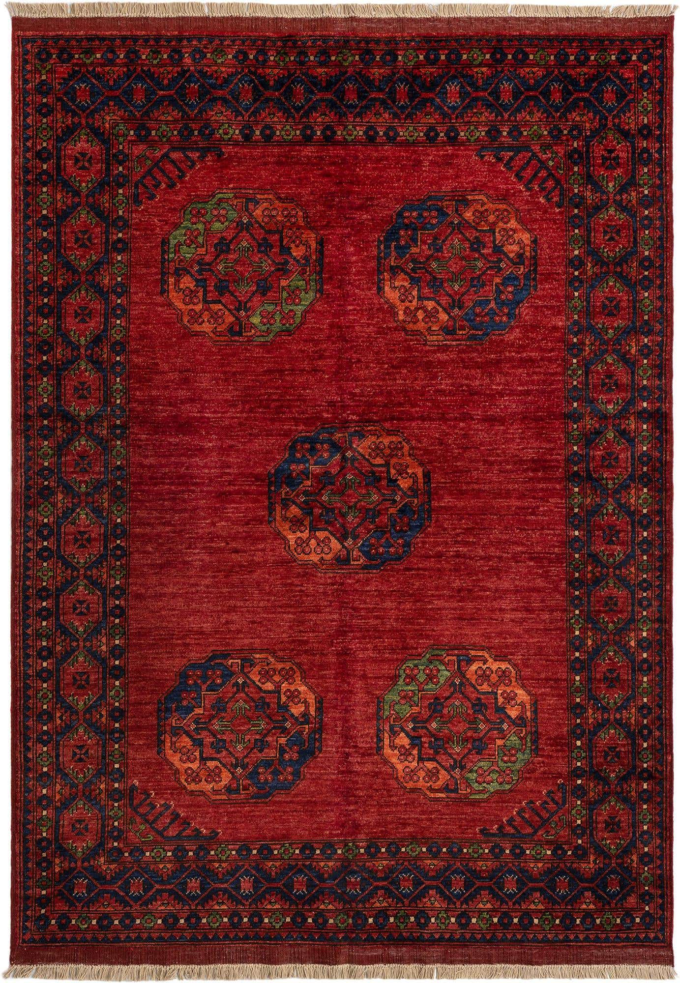 5' x 7' Ersari Afghan Wool Rug