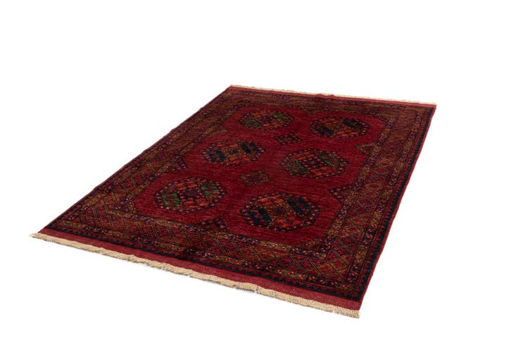 Detailfoto van 155cm x 200cm Ersari Afghan Wol Vloerkleed