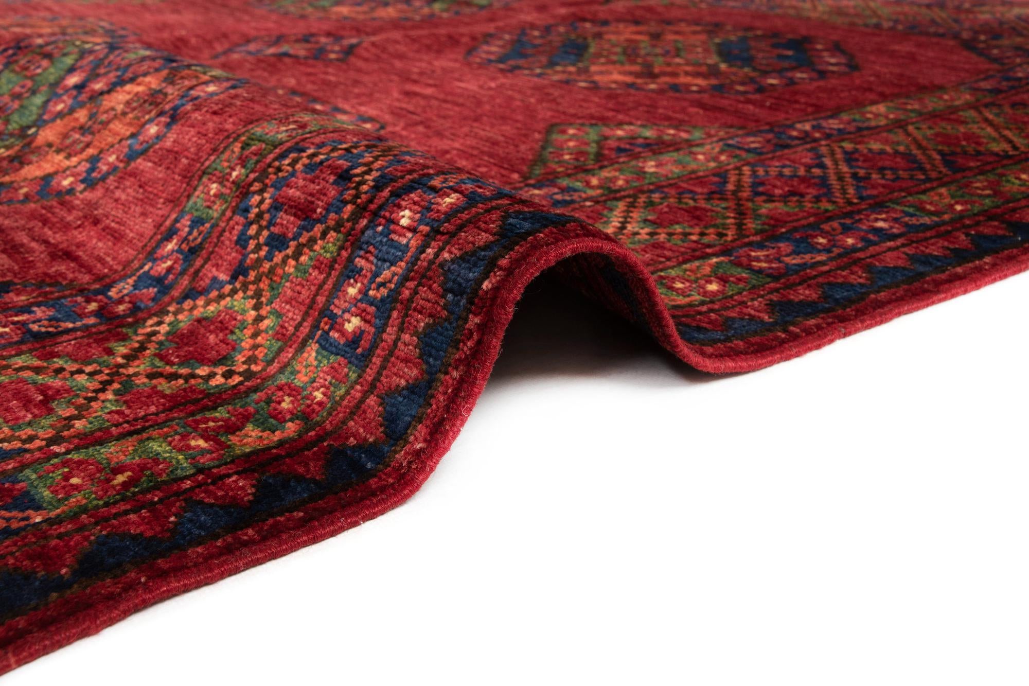 5' 1 x 6' 7 Ersari Afghan Wool Rug
