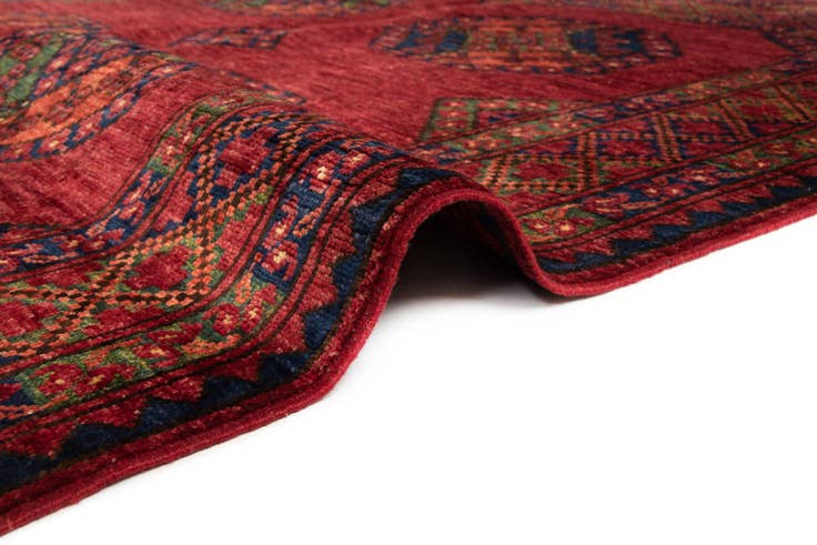 Detailfoto van 155cm x 200cm Ersari Afghan Wol Vloerkleed