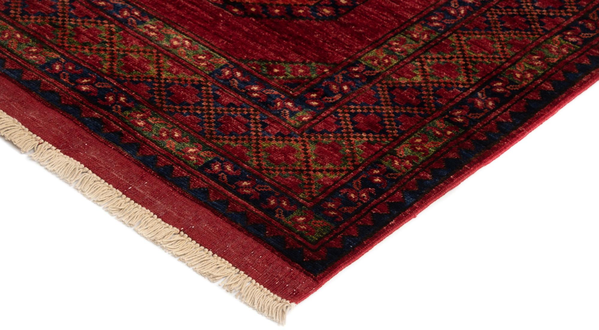 5' 1 x 6' 7 Ersari Afghan Wool Rug