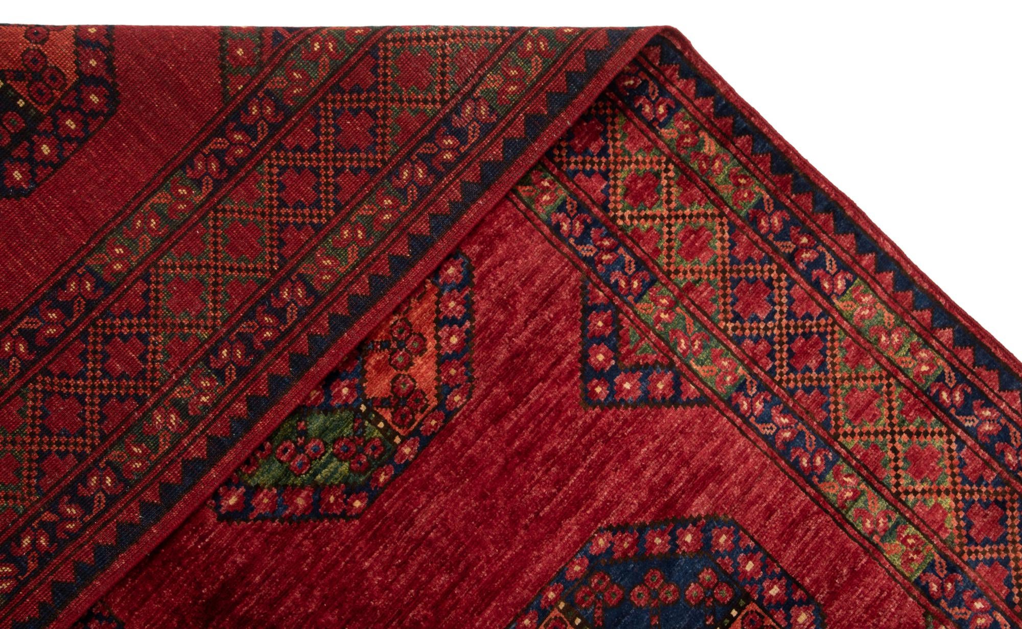 5' 1 x 6' 7 Ersari Afghan Wool Rug