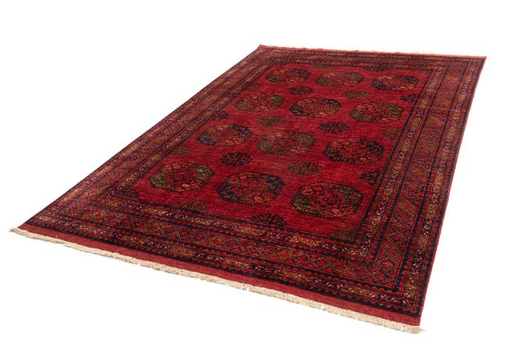 Detail image of 6' 9 x 9' 9 Ersari Afghan Wool Rug