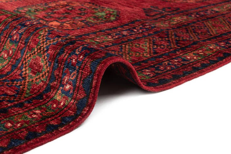 Detail image of 6' 9 x 9' 9 Ersari Afghan Wool Rug