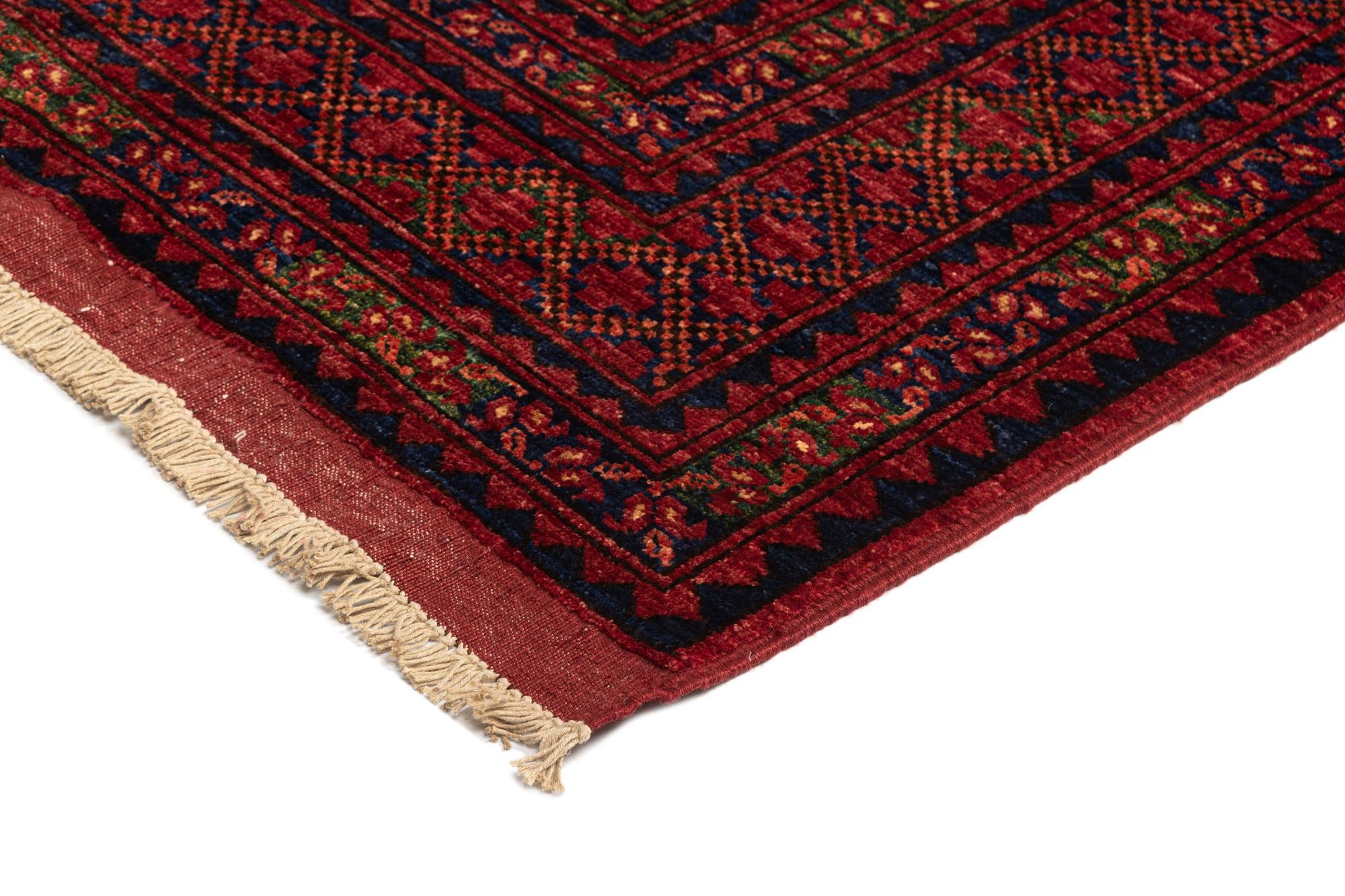 6' 8 x 9' 9 Ersari Afghan Wool Rug