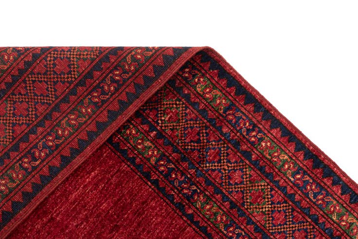 Detail image of 6' 8 x 9' 9 Ersari Afghan Wool Rug