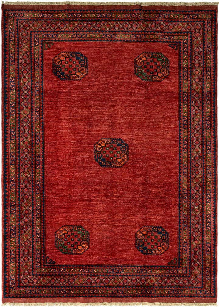 6' 8 x 9' 9 Ersari Afghan Wool Rug
