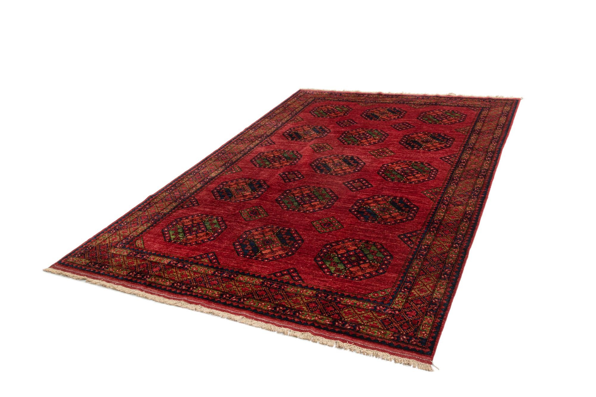 6' 9 x 10' Ersari Afghan Wool Rug
