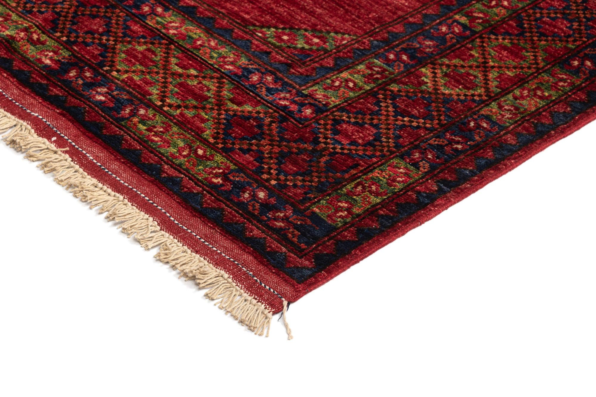 6' 9 x 10' Ersari Afghan Wool Rug