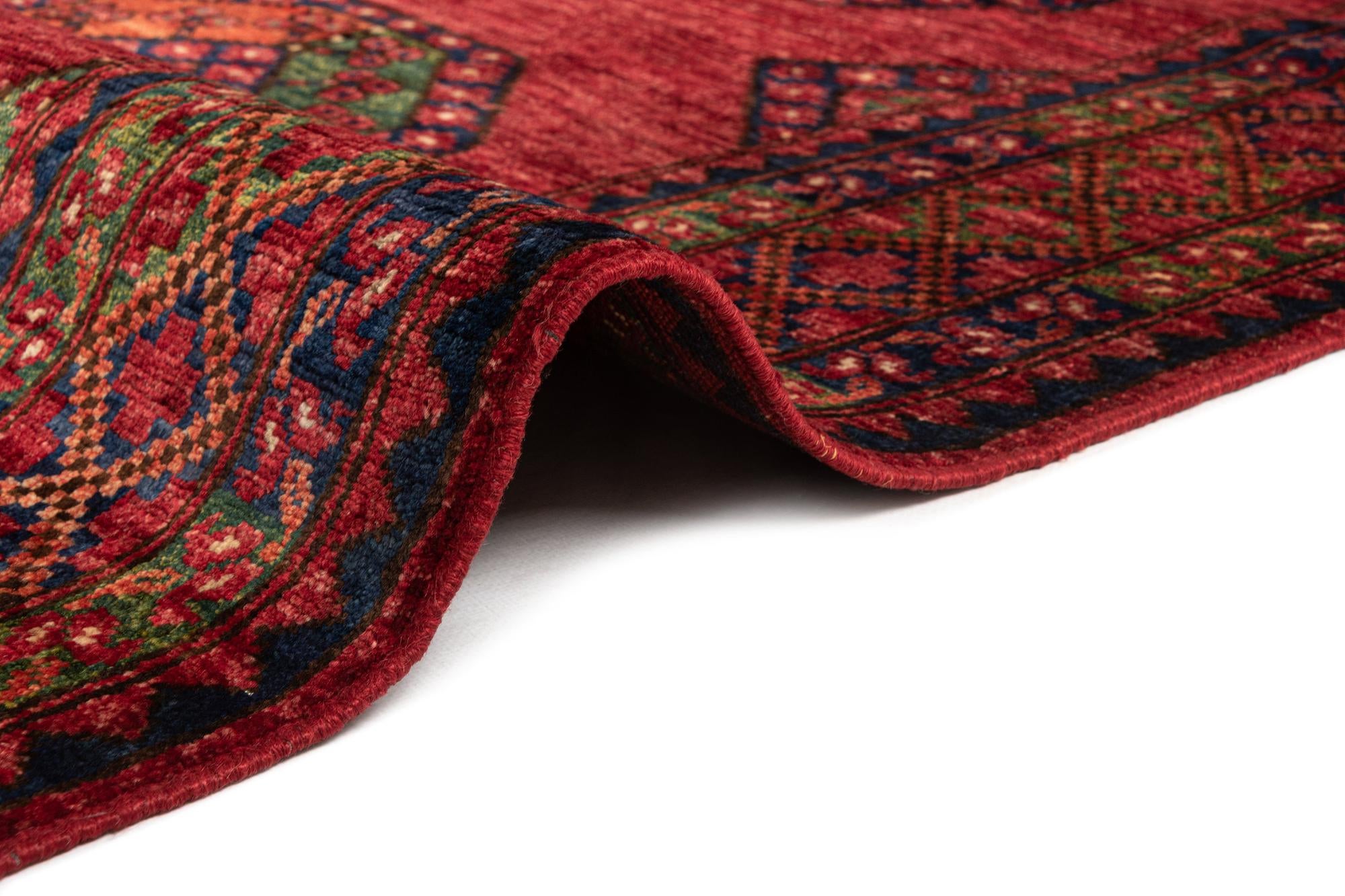 6' 9 x 10' Ersari Afghan Wool Rug