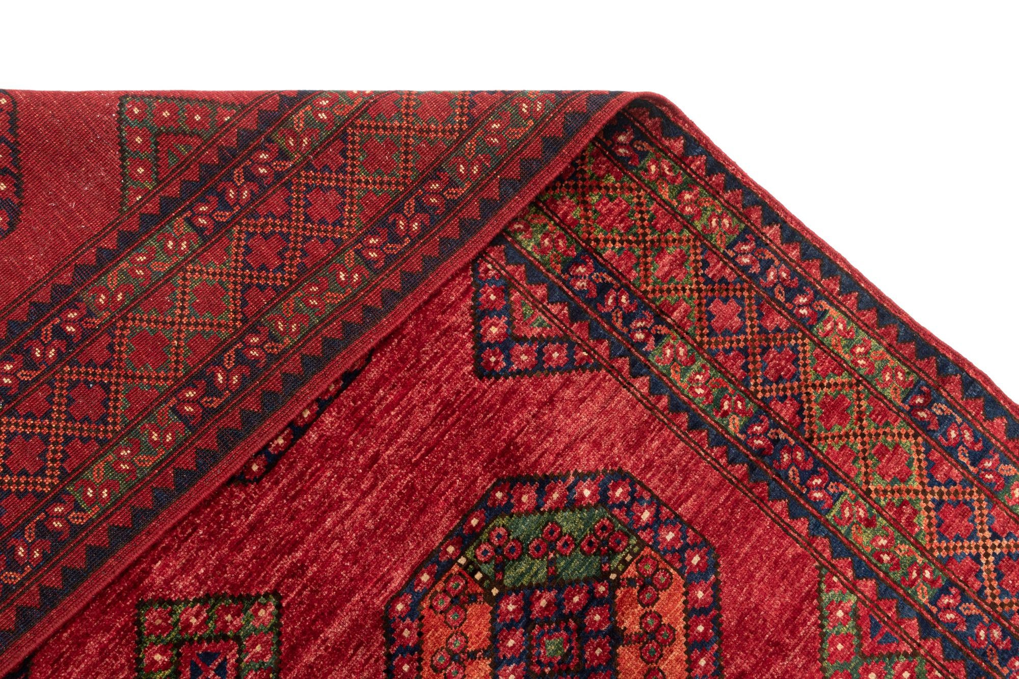 6' 9 x 10' Ersari Afghan Wool Rug