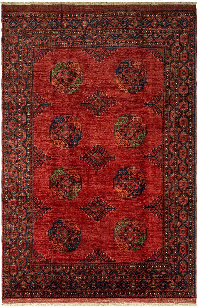 7' 2 x 10' 8 Ersari Afghan Wool Rug