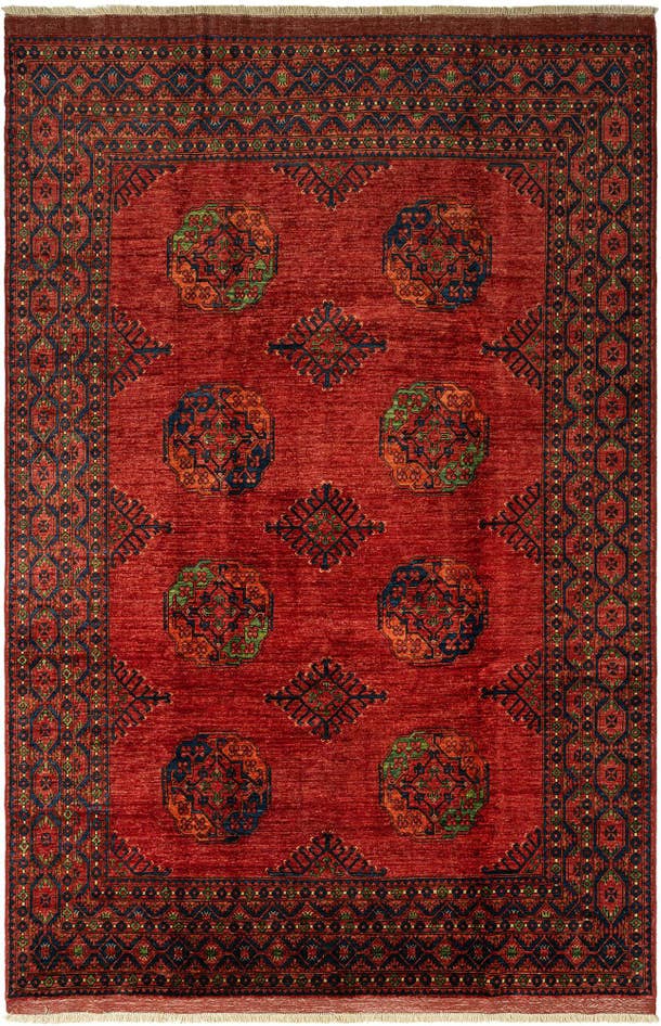 Detail image of 7' 2 x 10' 8 Ersari Afghan Wool Rug