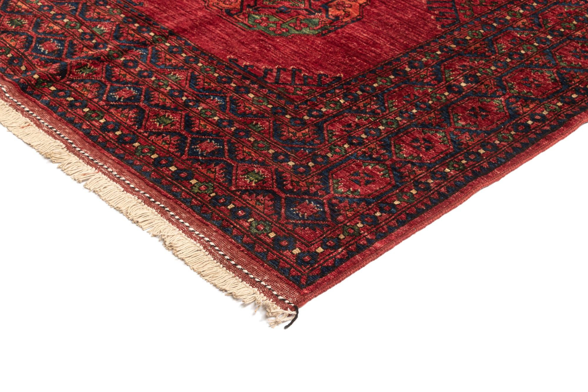 6' 11 x 9' 5 Ersari Afghan Wool Rug