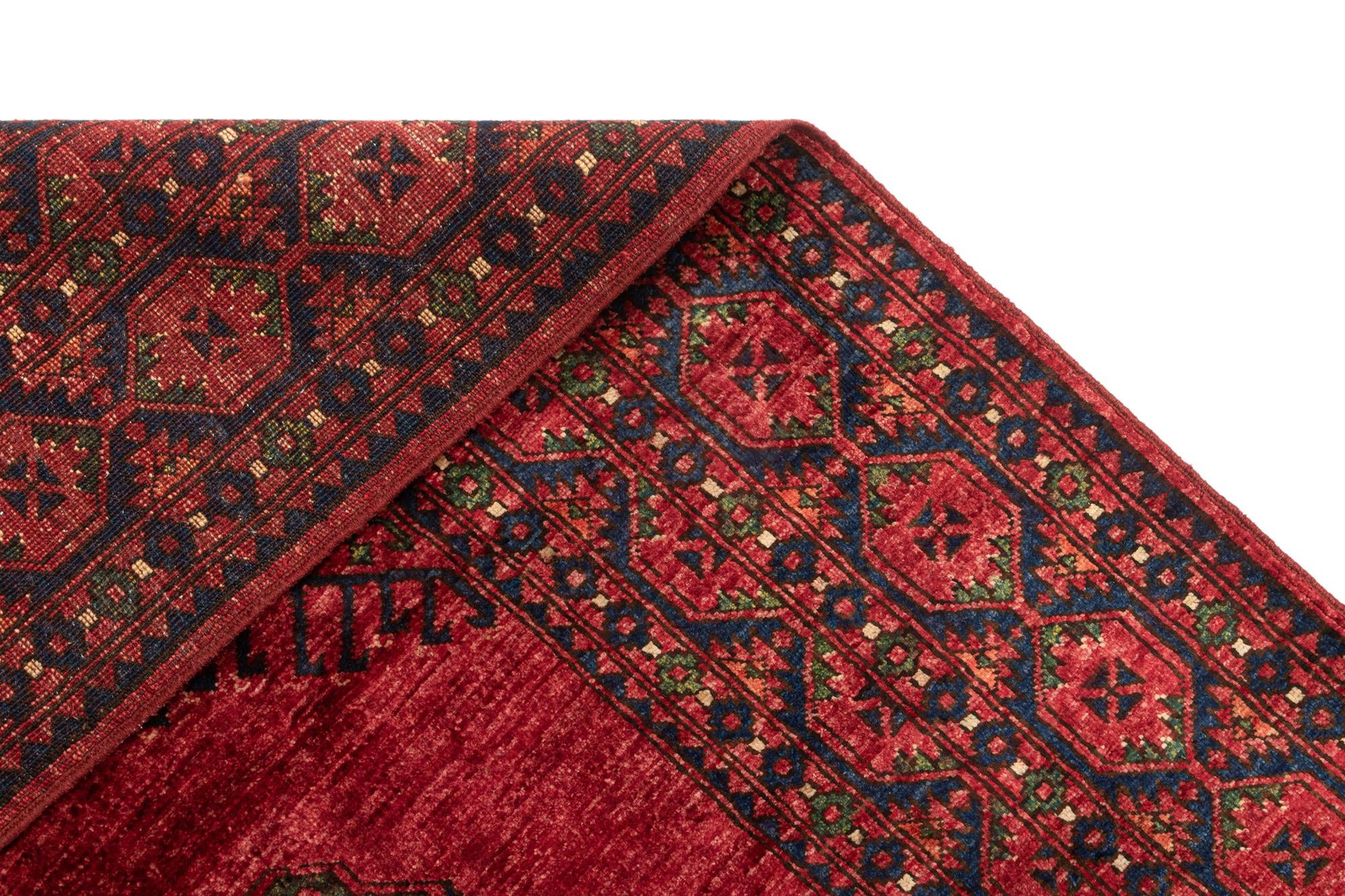 6' 11 x 9' 5 Ersari Afghan Wool Rug