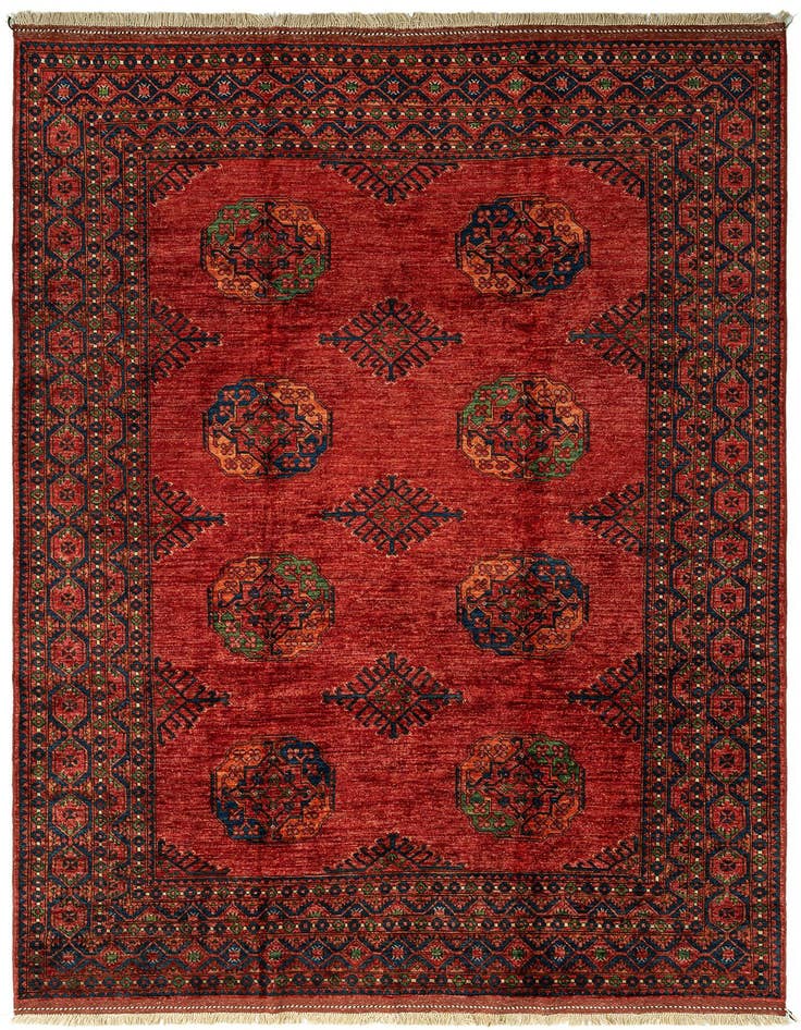 Detail image of 6' 11 x 9' 5 Ersari Afghan Wool Rug