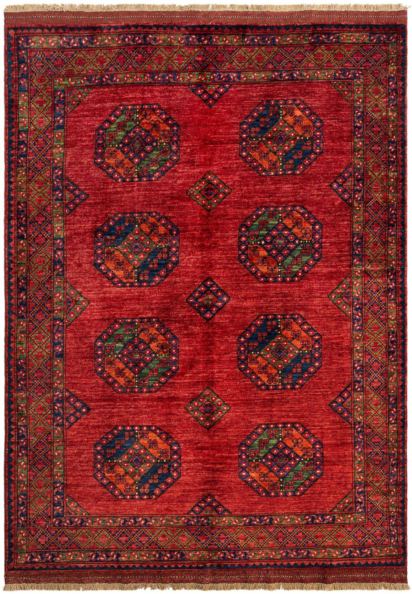 5' 10 x 8' Ersari Afghan Wool Rug