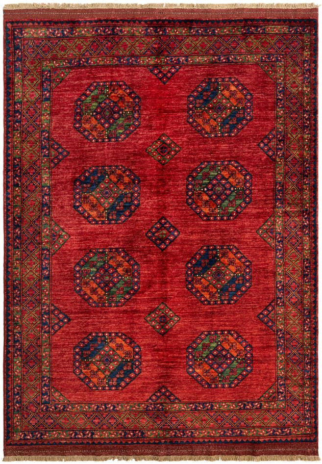 Detail image of 5' 10 x 8' Ersari Afghan Wool Rug