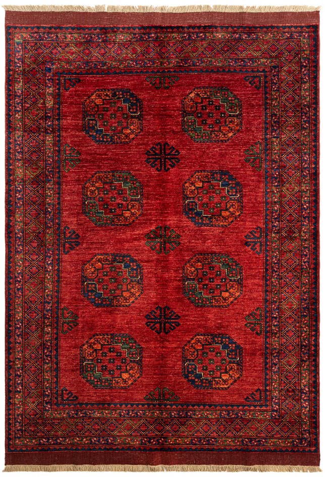 Detail image of 5' 9 x 7' 9 Ersari Afghan Wool Rug